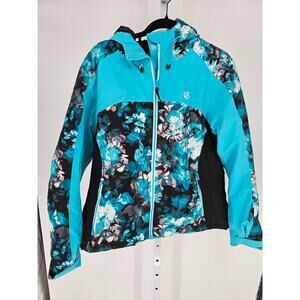Dare 2B Womens Sz XXL Zip Up winter Snow Ski Jacket Bright Blue Floral
